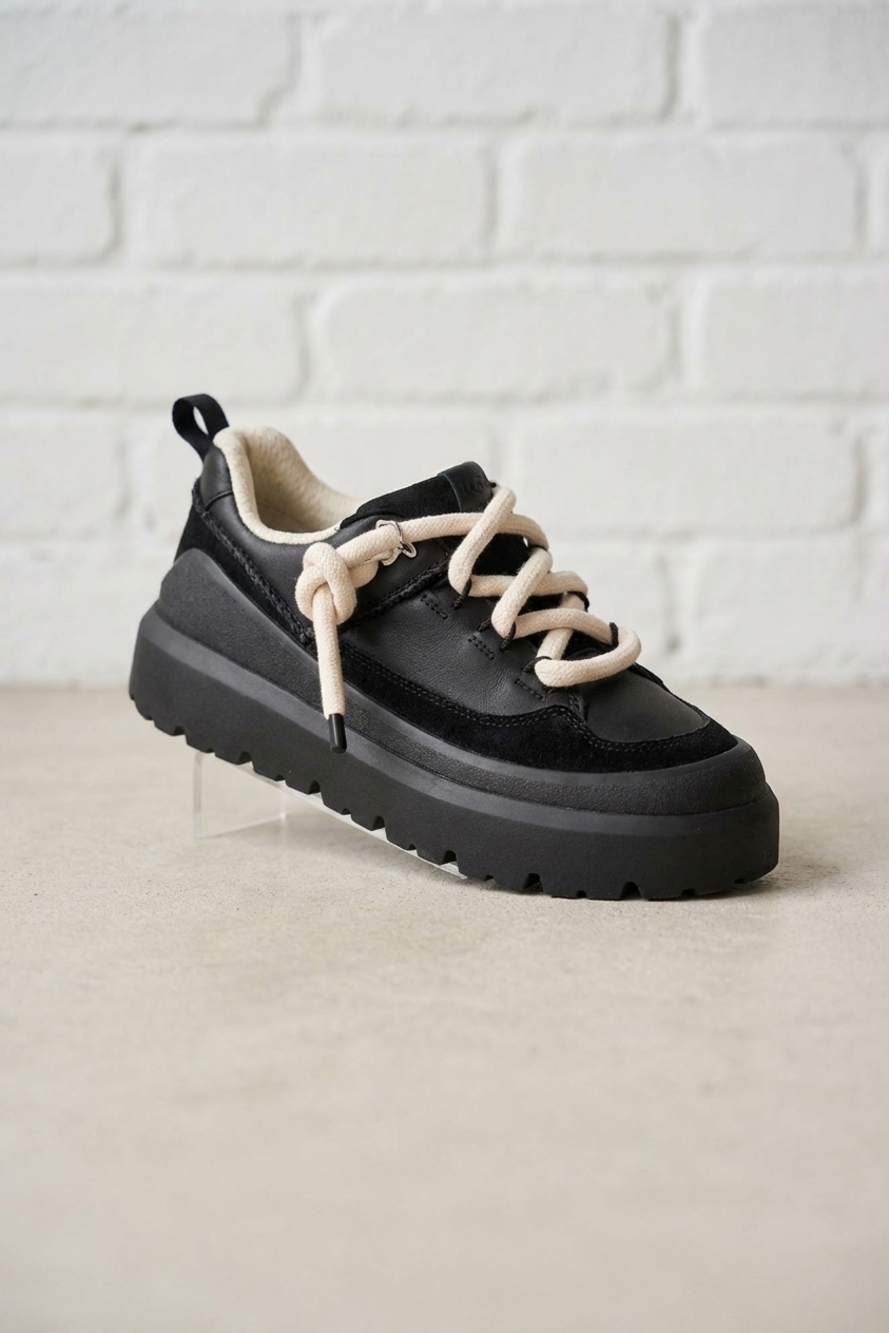 NEW UGG men's heritage ultility sneaker in black black